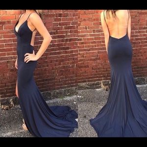 Jovani navy blue gown